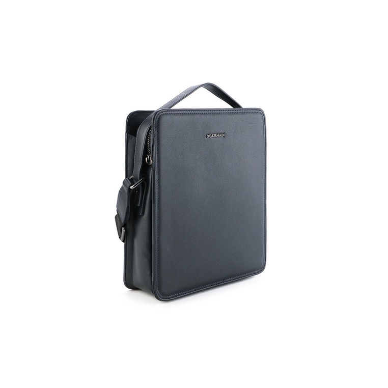 TAS SELEMPANG KULIT PRIA OBERMAIN LEATHER SLING BAG ORIGINAL BIRU NAVY BLUE OM012