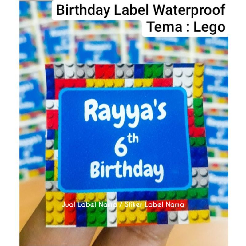 

LEGO ~ STIKER ULANG TAHUN WATERPROOF
