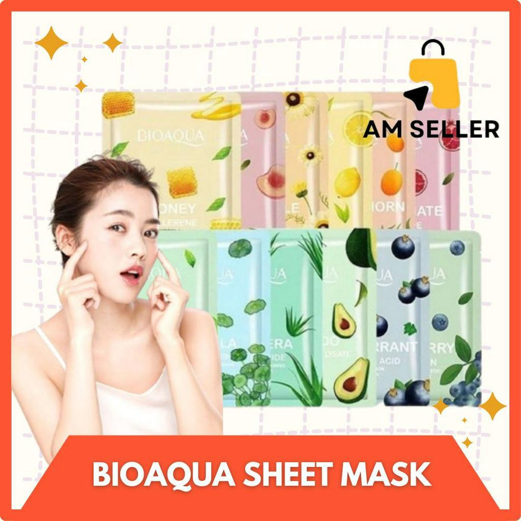 BIOAUA SHEET MASK MASTER SERIES FACIAL MASK BRIGHTENING GLOWING MOISTURIZING SKIN CARE