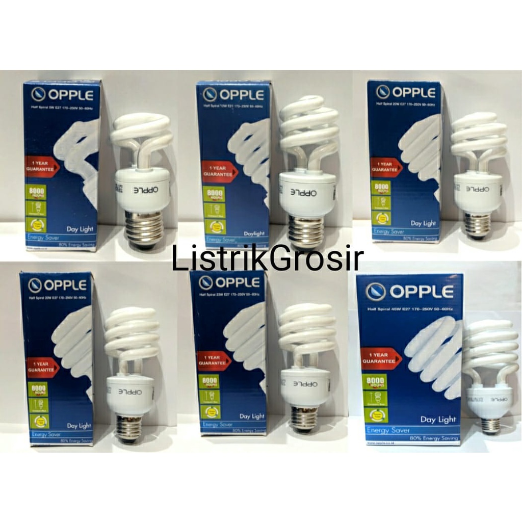 FLASH SALE Lampu OPPLE Spiral Tornado Helix 5w 12w 20w 23Watt 45 Watt OBRAL CUCI GUDANG