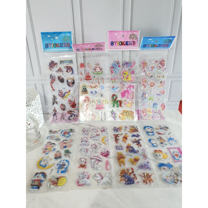 sticker anak/stiker fancy/STICKER 3D METALIK/tempelan-2