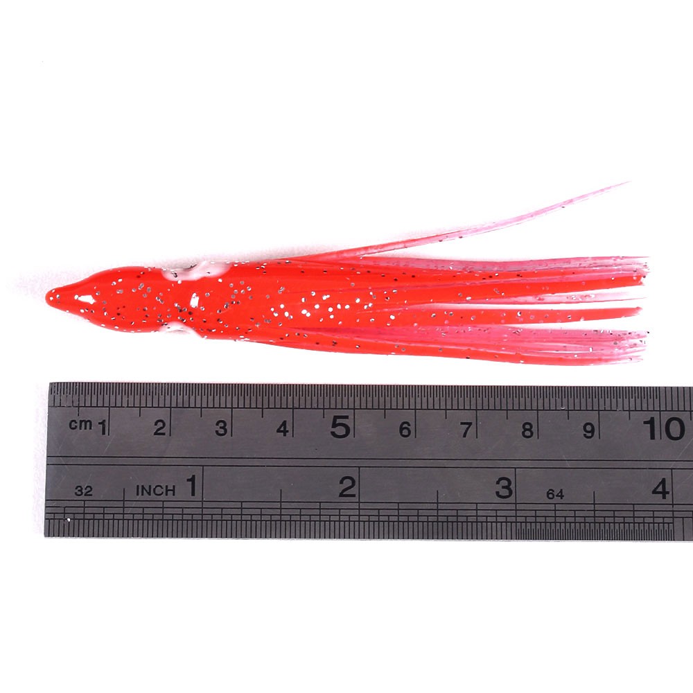 HENGJIA NEW 6PCS/Bag 10CM 12CM Umpan Pancing Cumi Fishing Lures Squid Soft Bait 3D Eyes Mix Color