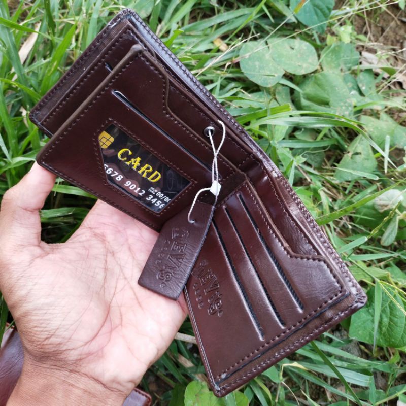 New: Dompet Kulit Pria Lipat 4 Ruang. Dompet kulit Asli pria Termurah