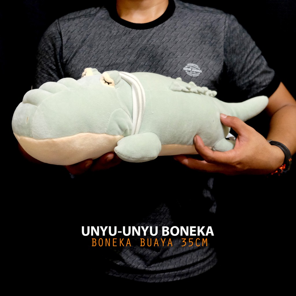 boneka crocodile buaya 50cm lembut animal kado ultah souvenir import