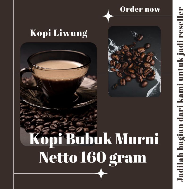 

kopi LIWUNG bubuk asli berat bersih 160gr