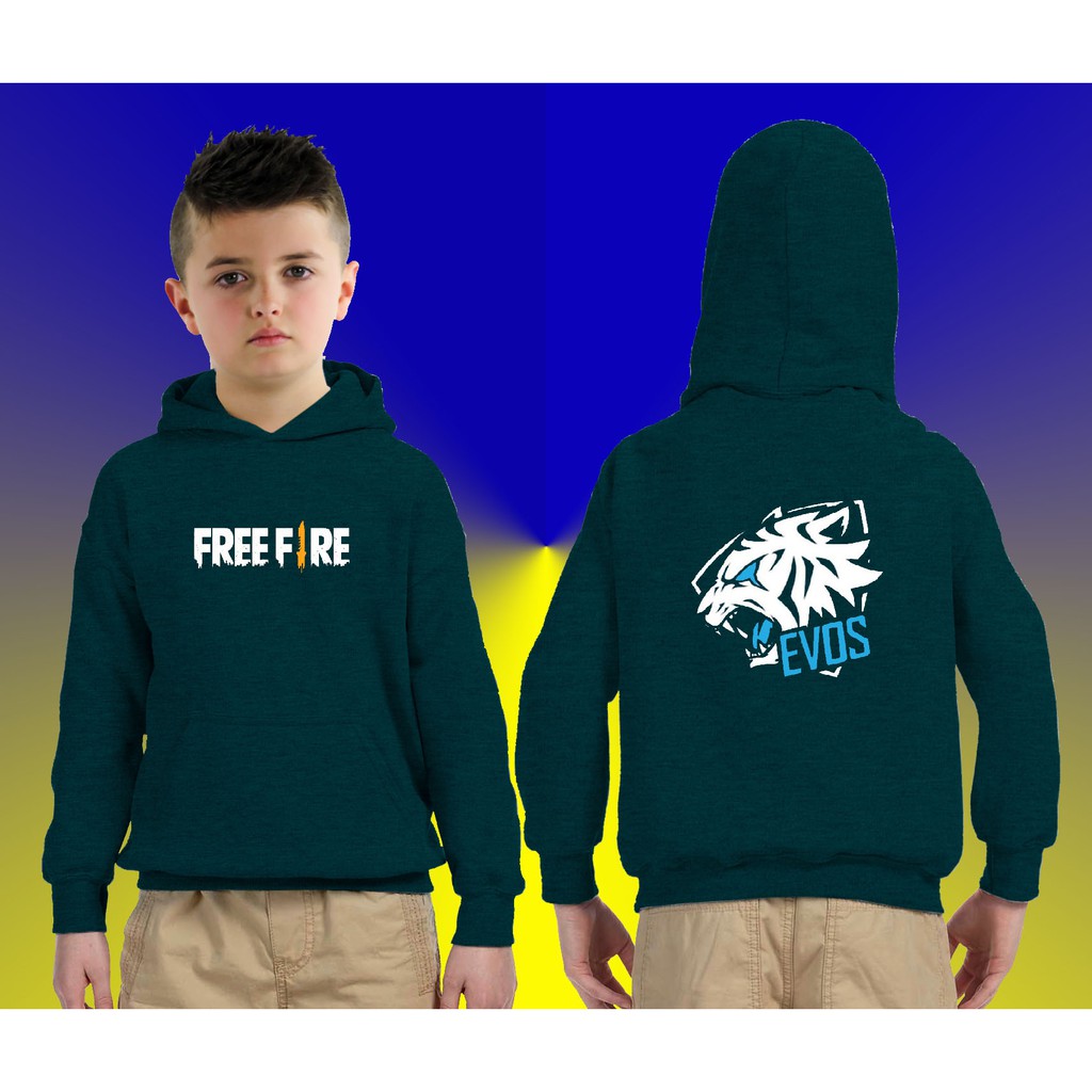 Jaket  Hoodie  anak Freefire Evos jaket  anak sweter anak 