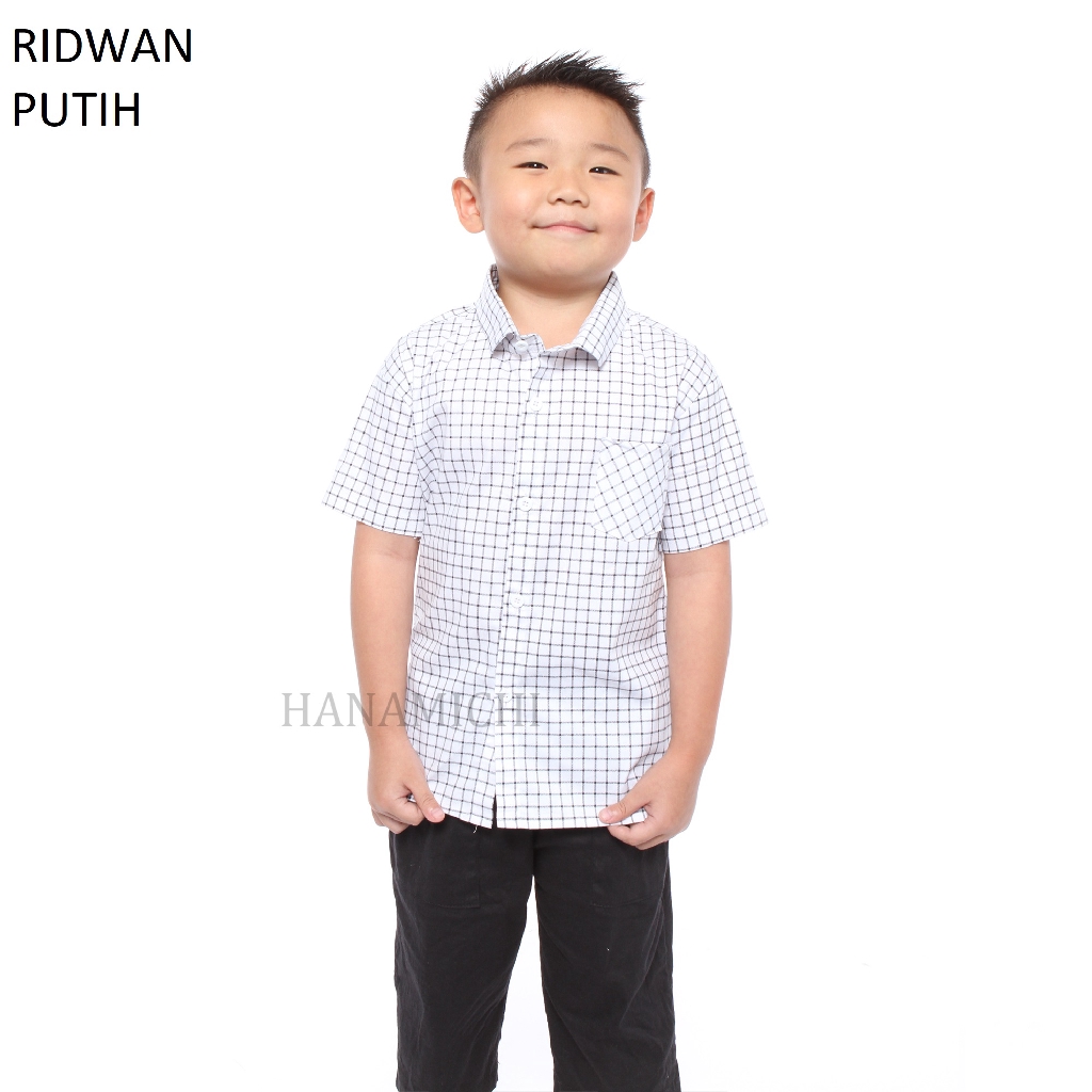 Hanamichi RIDWAN Baju Atasan Kemeja Anak Lengan Pendek