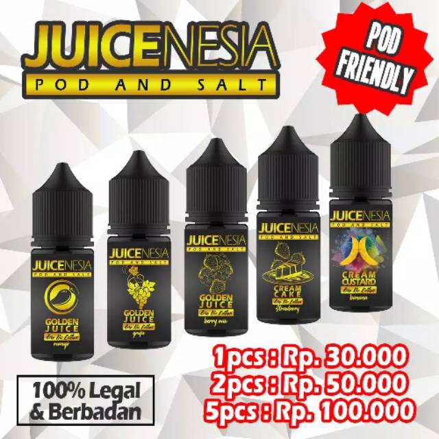 Liquid Pod Juicenesia 30ml Pertama Di Indonesia Salt Liquid Non