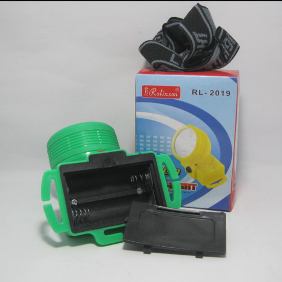 COD Senter Kepala / Headlamp 1 LED Rolinson RL-2019/RL-2017 Baterai