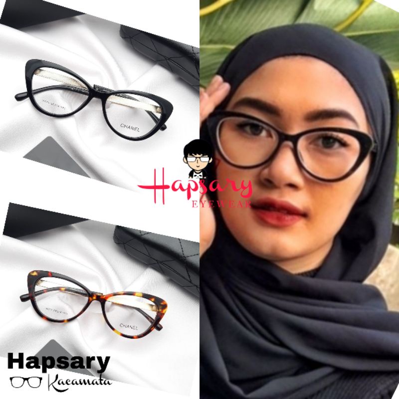 FRAME KACAMATA MINUS WANITA CAT EYE 19070 ANTI RADIASI | KACAMATA ANTI UV | KACA MATA PHOTOCROMIC | KACAMATA BLUERAY | KACA MATA TERBARU