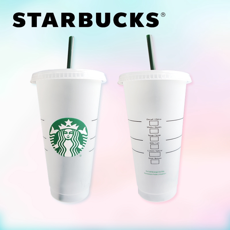 Ready COD  Reusable Cup Tumbler Starbucks Transparent Cold Water Cup Starbucks