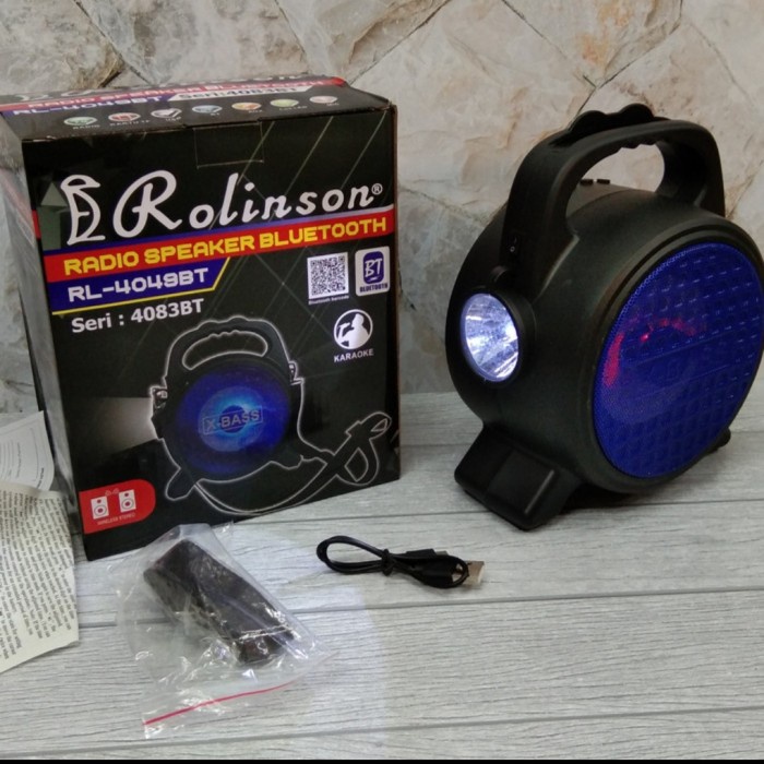 Radio Speaker Bluetooth RL-47049BT Seri 4083BT Speaker Pinggang MP3 Gantung Gagang Portable Rolinson