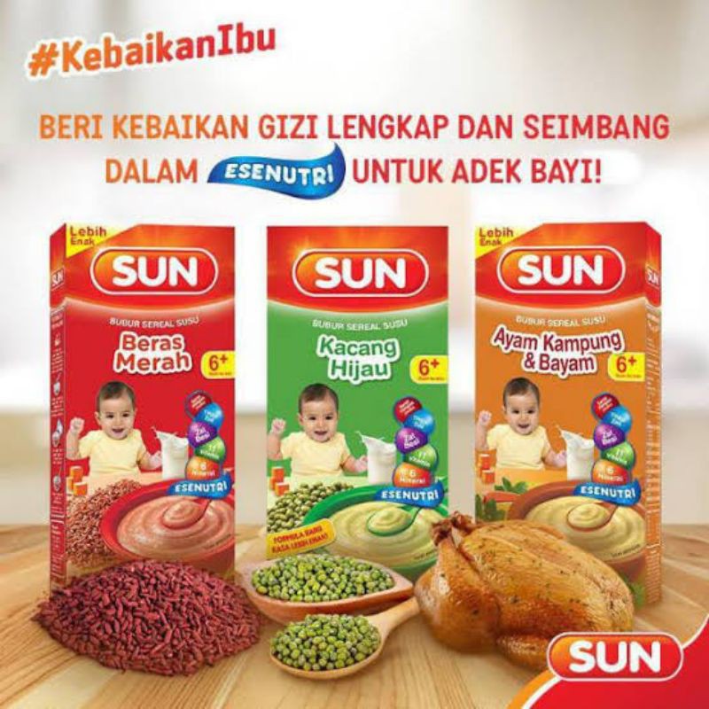 SUN KOTAK BUBUR BAYI 6 BULAN KE ATAS 120GR