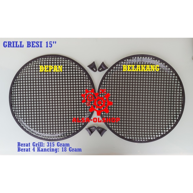 Grill Speaker 15" Besi / Ram Speaker Besi 15 Inch