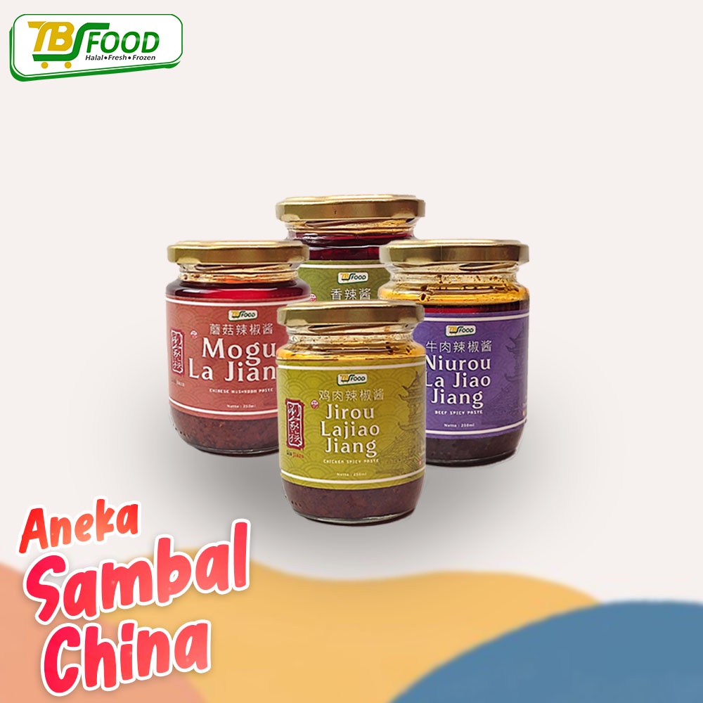 Sambal Jirou La Jiang, Xiang La Jiang, Niuro La Jiang, Sambel Mogu La Jiang 270gr,Bumbu Dimsum Rasa Jamur, Ayam, Sapi, Pedas,Ramen,Szechuan,Lamian,Hotpot Chili Bean Sauce Paste,Pasta Kedelai,Topanciang,Broad Bean,Sauce,Pixian Doubanjiang Halal