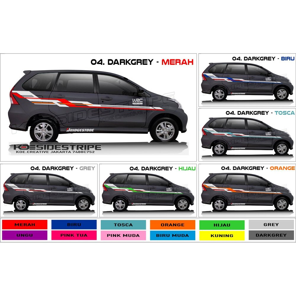 CUTTING STICKER MOBIL AVANZA XENIA 4 A 2195 Shopee Indonesia