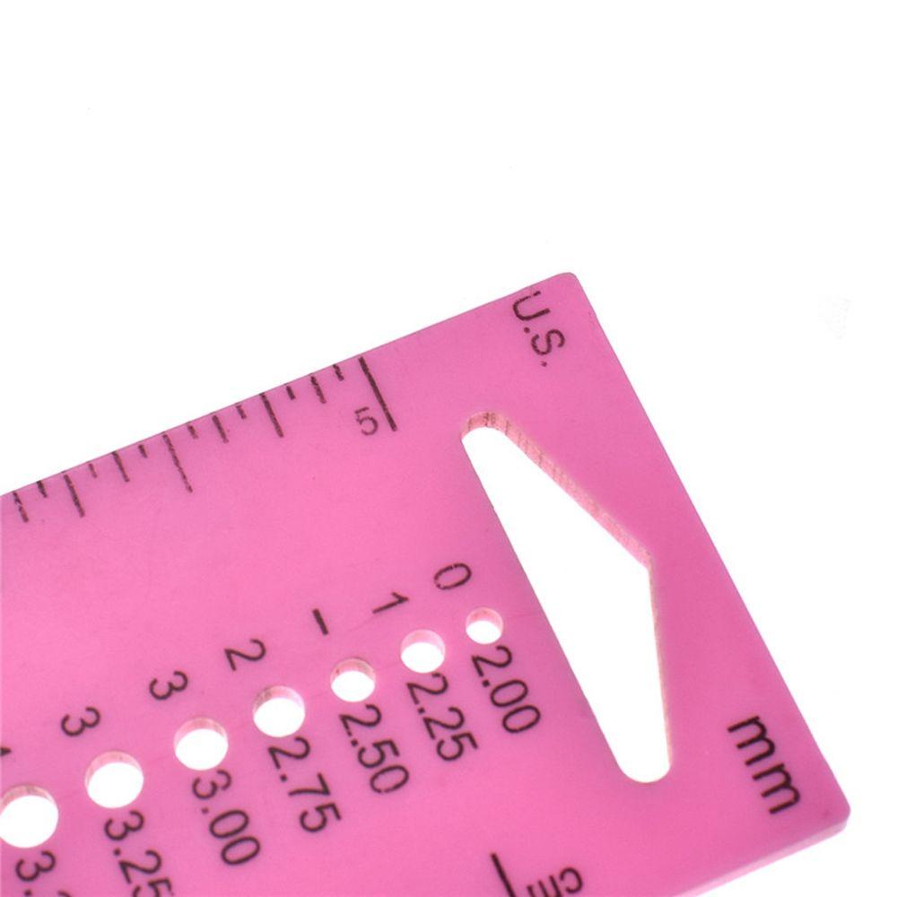 Lanfy Measure Ruler Inch 2.0mm-10.0mm Crochet Hook DIY Pengukur Jarum Kerajinan