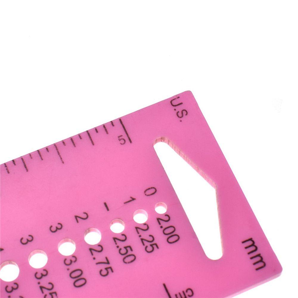 【 ELEGANT 】 Measure Ruler All In One 2.0mm-10.0mm Untuk Jarum Rajut DIY Craft Needle Gauge