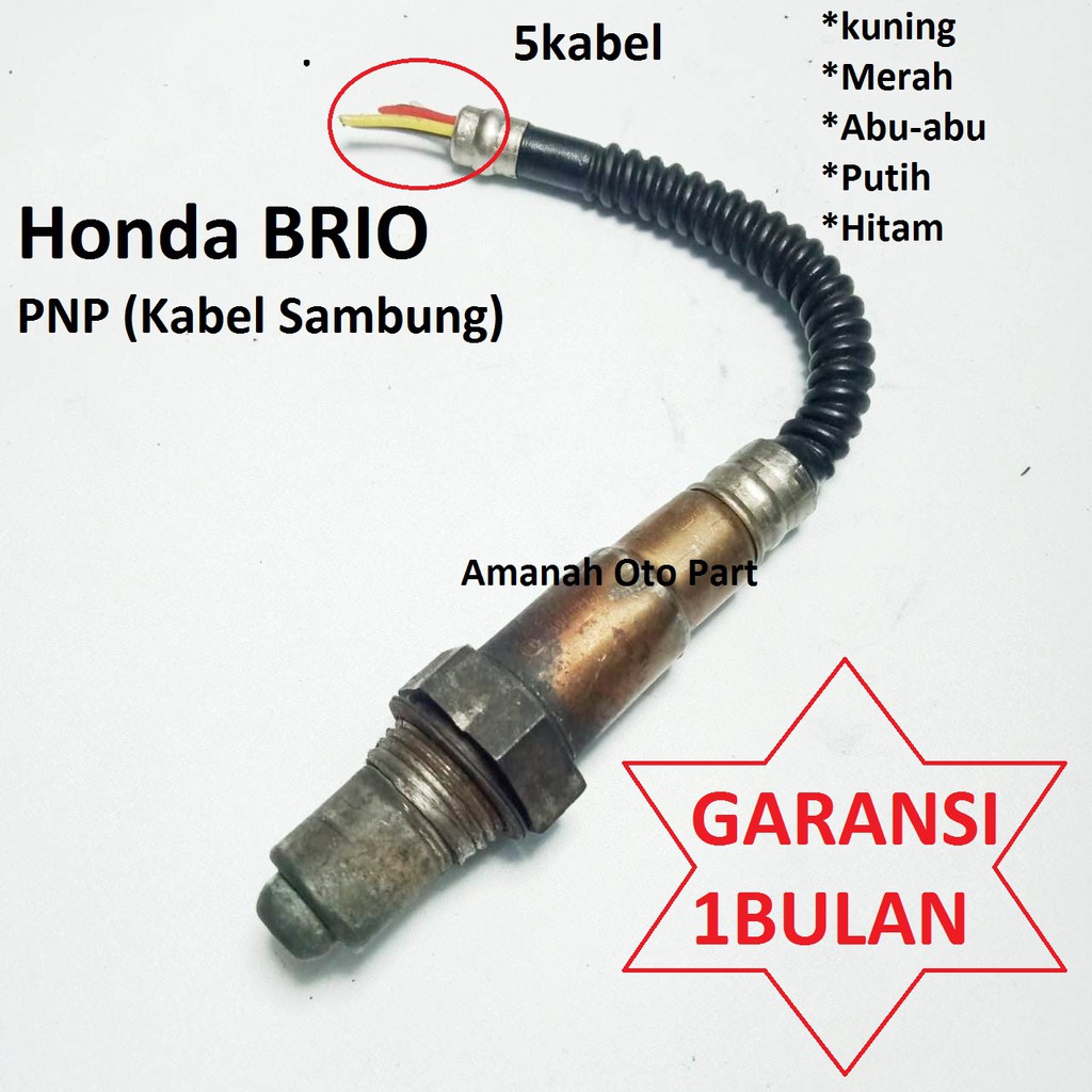 Sensor oxygen Honda Brio oksigen CO2 O2 5kabel ASLI ORIGINAL 5 KABEL ORI COPOTAN