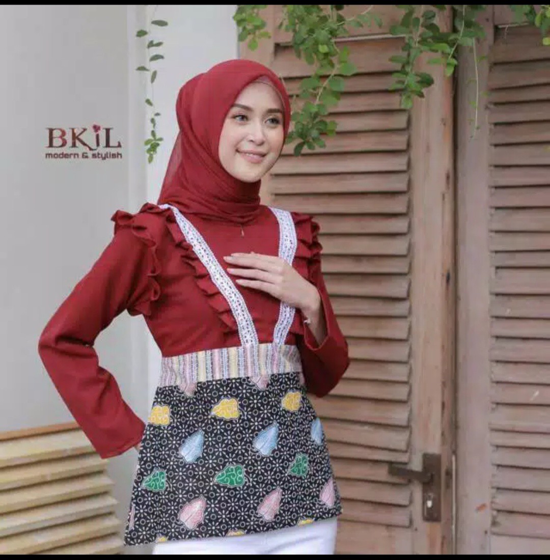 Batik Wanita Asj Sa Hrb026 Kenongo Kemeja Tosca Pendek