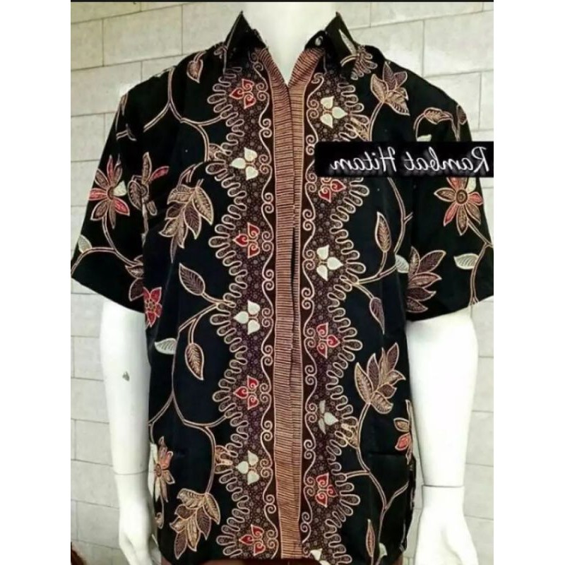 Kemeja Batik Pendek - Kemeja Batik Silky Semi Sutra - Batik Kemeja Pendek