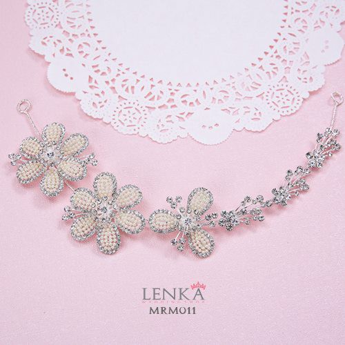 LENKA Tiara Pengantin Bridesmaid Aksesoris Pesta Rambut Hijab MRM011