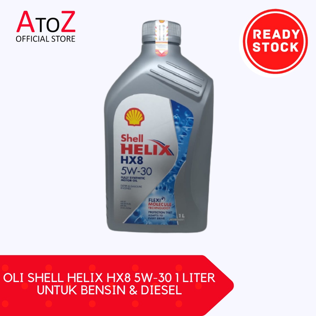 OLI SHELL HELIX HX8 5W-30 1 LITER UNTUK BENSIN & DIESEL