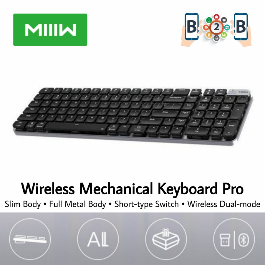 MIIIW Wireless Mechanical Keyboard Pro 102 Key