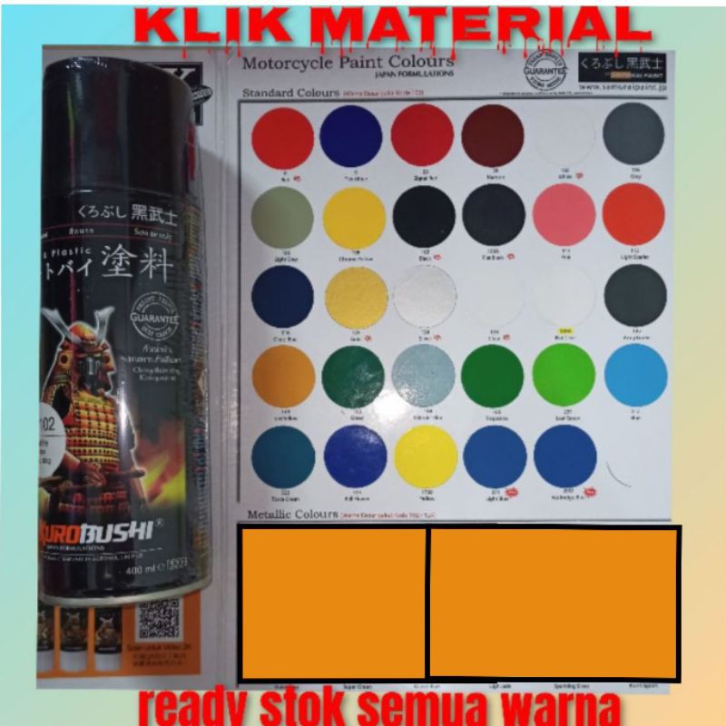  pilox  samurai paint clear hitam metalik doff silver emas 