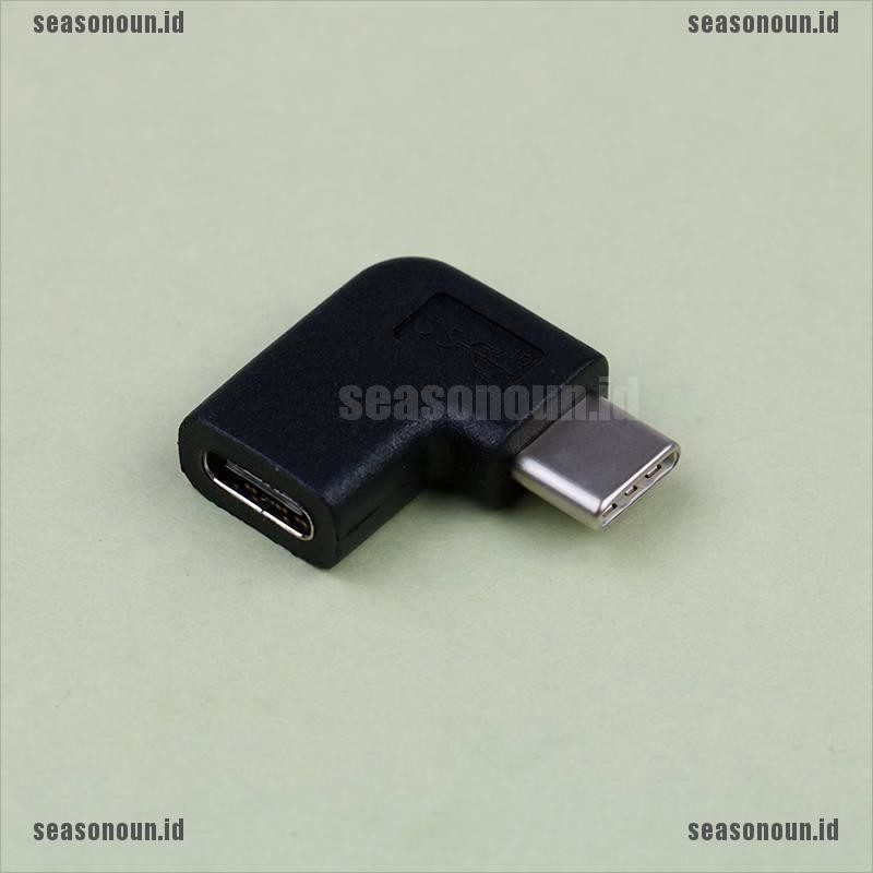 【sea】Right Angle 90 Degree USB 3.1 Type C Male To Female USB-C Converter Adapter