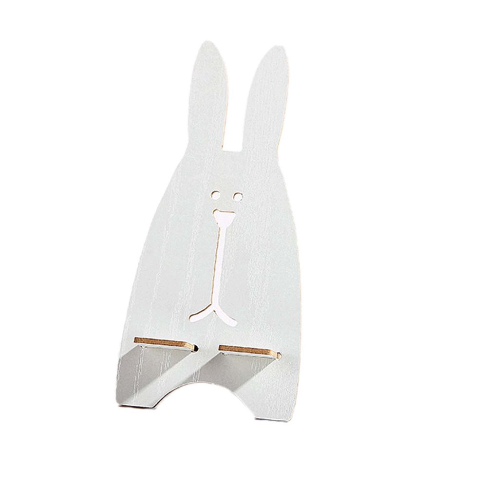 A16 Stand Holder Handphone Bentuk Kelinci Kartun Lucu Bahan Kayu