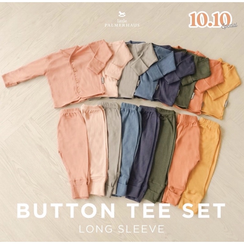 Palmerhaus Button Tee Set Long Sleeve - Setelan panjang Anak