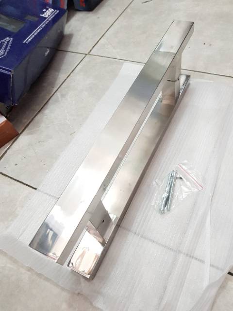 Paket Handle pintu stainless baut tembus 45cm