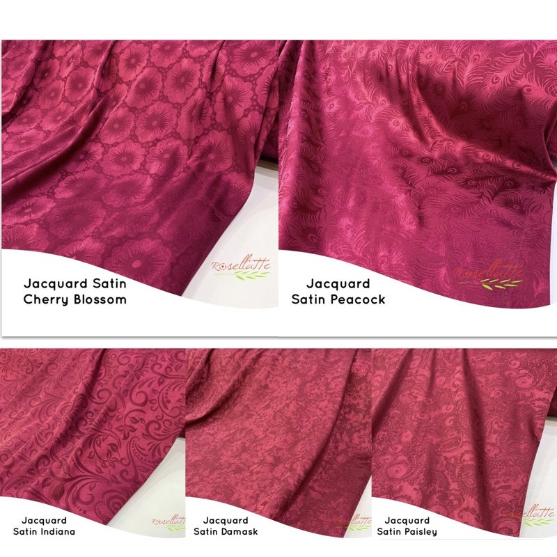 Kain Jacquard Satin Emboss Premium Red Chinese New Year Imlek