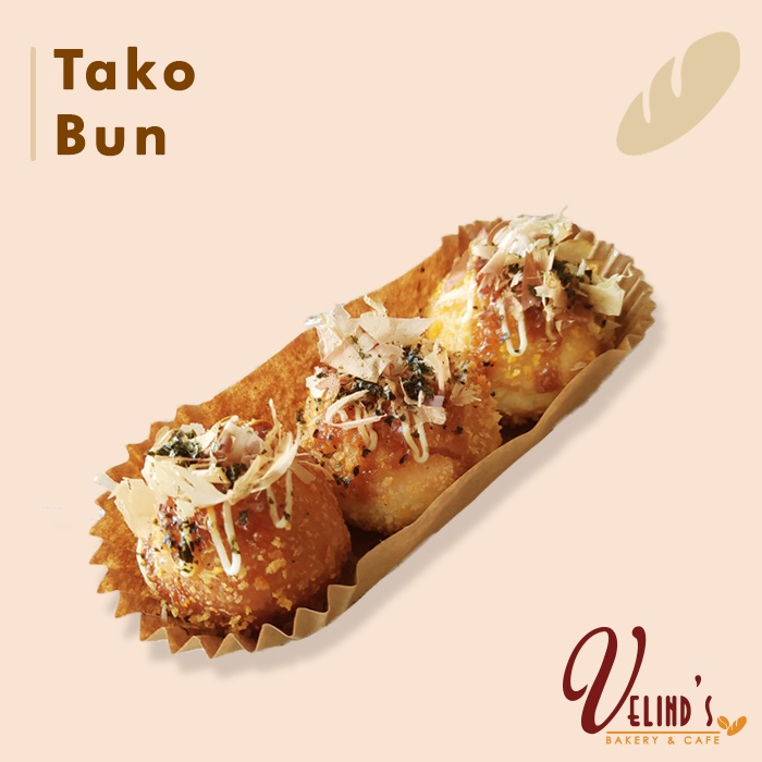 

Tako Bun/Velind's Bakery/Roti Takoyaki Keju Sosis