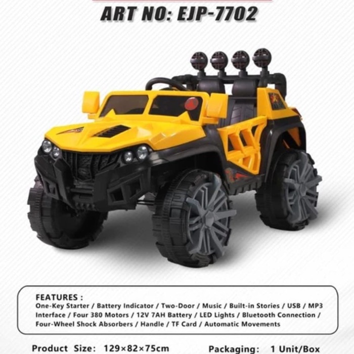 MOBIL ACCU ANAK JEEP EJP 7702 12V7AH-SRG QUALITY TOYS - Putih