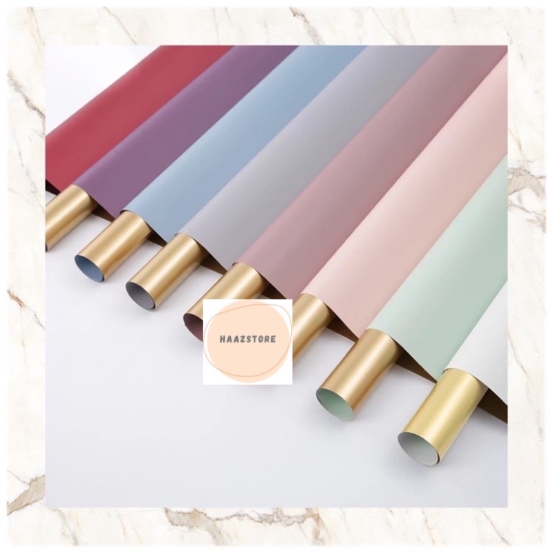 

KERTAS BUNGA CELLOPHANE KERTAS BUNGA FLOWER WRAPING GOLD BICOLOR