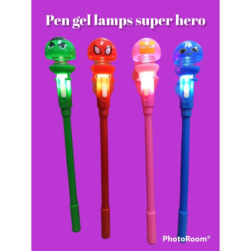 

WS99 - GEL PEN SPRING LAMPU / PEN GEL PER LAMPU KARAKTER KARTUN SUPER HERO