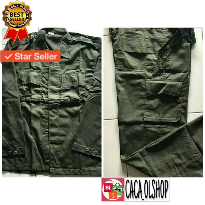 TSK    Baju|Seragam|Setelan|Pdl Ijo|Hijau|Menwa|Koramil Standar TNI