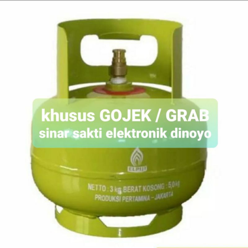 Tabung elpiji LPG gas isi 3 kg 3kg + isi FULL khusus dalam kota gojek malang