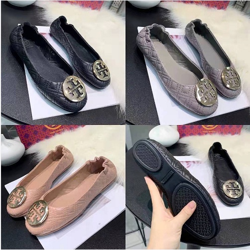 [Instant/Same Day] STB03   Ori TB sheepskin with electric embroidered diamond design ladies flat shoes flat shoes  xie