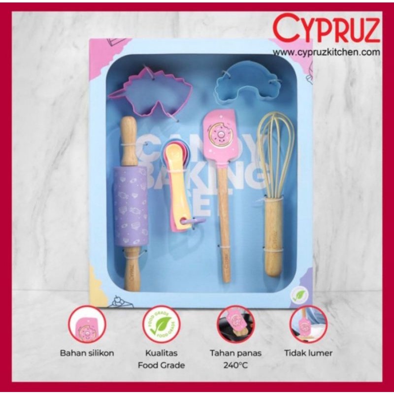 CYPRUZ AK1112 SPATULA CANDY BAKING SILICONE SET 10 PCS