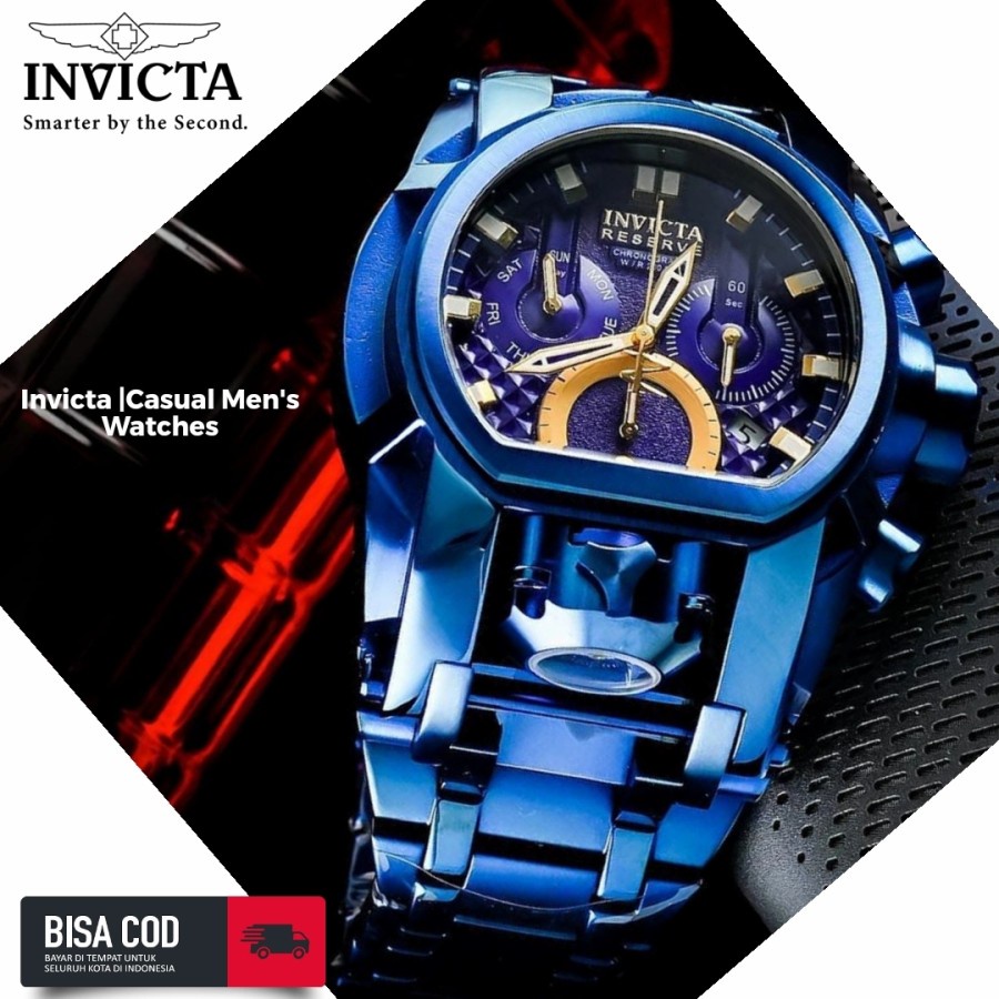 COD Jam Tangan Pria Merk Invicta Bold Miyota Type : 2682 Baterai Free Box Quartz Stainless Jam Pria 