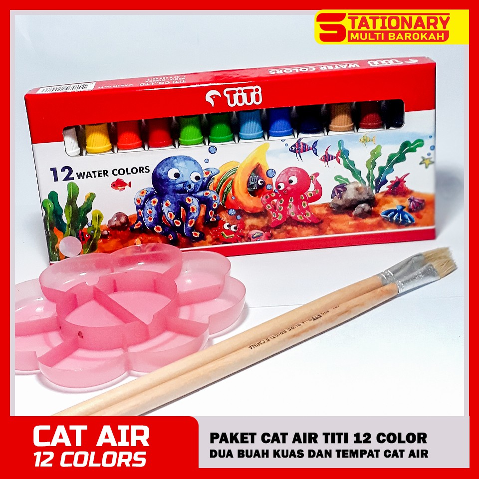 

Paket Cat Air Titi 12 Warna Tube Bonus 2 Kuas dan Tempat Cat Air