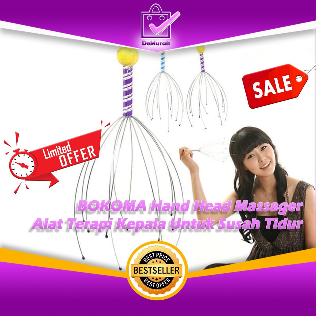BOKOMA Hand Head Massager - Alat Terapi Kepala Untuk Susah Tidur 0626
