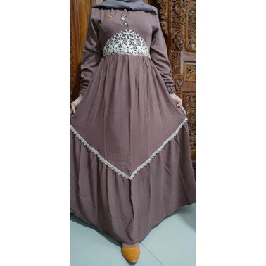 Gamis Emos bahan ity crepe premium