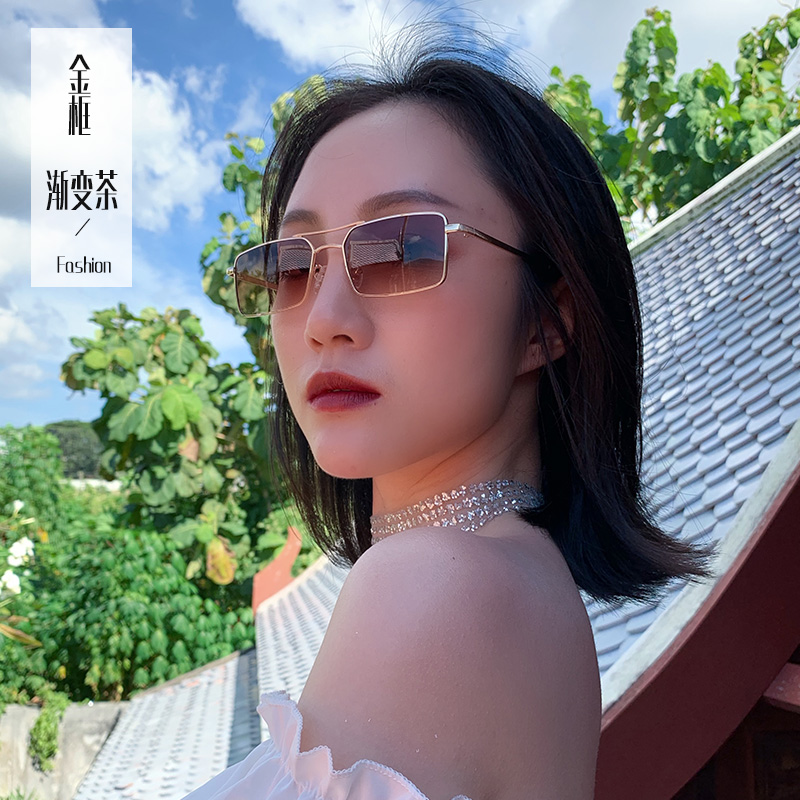 (YUZHU) COD Kacamata Hitam Korea Fashion Wanita/Pria Kacamata Hitam Aviator Retro Gaya Cewek Sunglasses