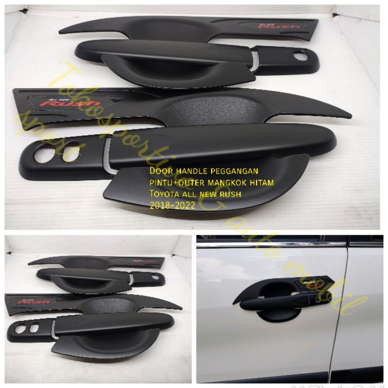 Door handle cover pintu+outer mangkok Toyota all new rush 2018-2022 hitam black