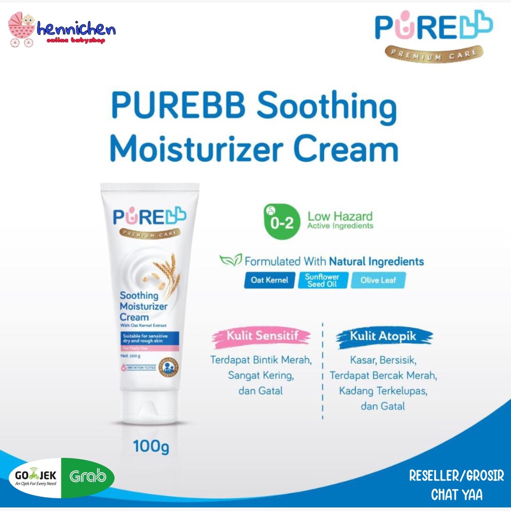 Pure BB Baby &amp; Kids SOOTHING MOISTURIZER CREAM 100g dan 200gr