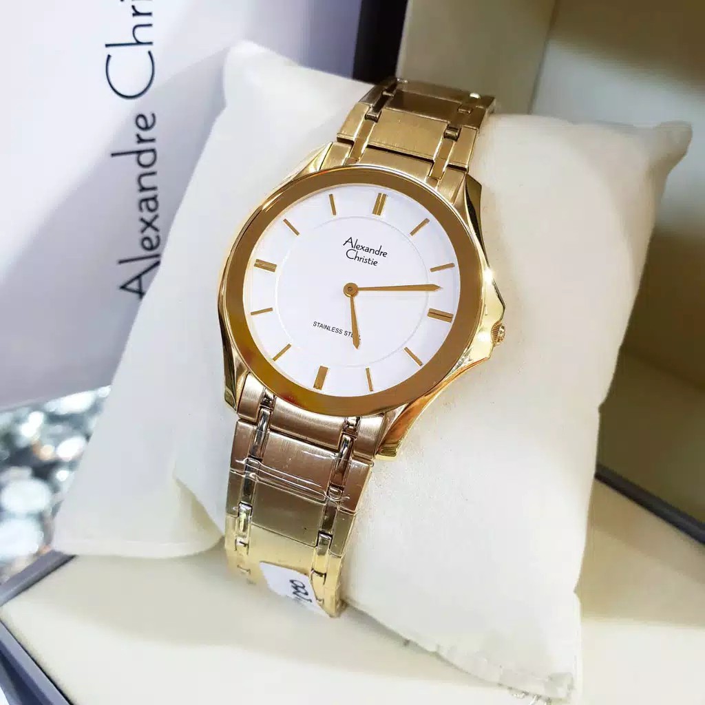 AC alexandre Christie 8605 wanita original  stainless steel gold